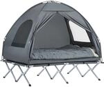 SoBuy Feldbett 4in1-Zelt mit Campingliege 2 Persone Grau OGS32-L-HG SoBuy 4in1-Zelt