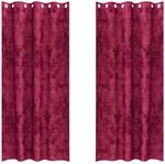 vidaXL Vorh&auml;nge 2 Stk Weinrot 245 x 140 cm Samt 4107646