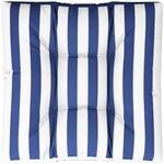 vidaXL Palettenkissen Blau Wei&szlig; Gestreift 70x70x12 cm Stoff 360484
