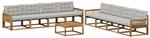 vidaXL Outdoor-Sofagarnitur mit Kissen 9 Stk Natur und Hellgrau 3381331