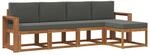 vidaXL Outdoor-Sofagarnitur mit Kissen 5 Stk Natur und Anthrazit 3366260