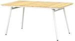 Garden Pleasure Gartentisch Teakholz Braun-Wei&szlig; 90 cm x 150 cm