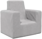 vidaXL Kindersofa Hellgrau Weich Pl&uuml;sch Modell 6