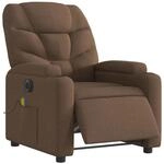 vidaXL Massagesessel Elektrisch Braun Stoff 3204588