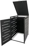 PROREGAL M&uuml;lltonnenbox XL 1er 116x71x98cm Erweiterbar Anthrazit