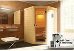 Weka Massivholz-Elementsauna Laukkala 1 Sparset 3,6 kW OS Saunaleuchtenset