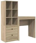 vidaXL Schreibtisch mit Schubladen 2-Tlg Sonoma-Eiche 3337307