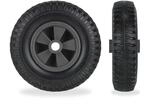 Relaxdays Sackkarrenrad 2er Set Vollgummi Schwarz Pannensicher 22 cm x 6 cm 0,5 kg