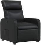 vidaXL Relaxsessel Schwarz Kunstleder 374183