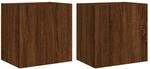 vidaXL TV-Wandschr&auml;nke 2 Stk Braun Eiche-Optik 40,5x30x40 cm 836909