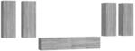 vidaXL 6 Tlg TV-Schrank-Set Grau Sonoma Holzwerkstoff 3114348