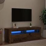 vidaXL TV-Schrank mit LED Altholz-Optik 120x35x40 cm Holzwerkstoff 856319