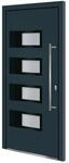 vidaXL Haust&uuml;r Anthrazit 100x210 cm Aluminium und PVC 3157069