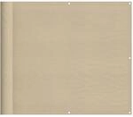 vidaXL Balkon-Sichtschutz Beige 90x800 cm 100 % Polyester-Oxford 4000180