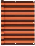 vidaXL Balkon-Sichtschutz Orange und Braun 120x300 cm Oxford-Gewebe 134932