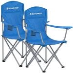 Songmics Campingstuhl-Set Faltbar Blau 2 St&uuml;ck