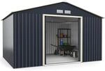 Costway Ger&auml;tehaus Metall Metallschuppen Outdoor 340x255x210 cm