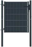 vidaXL Zauntor PVC und Stahl 100x81 cm Anthrazit 145232
