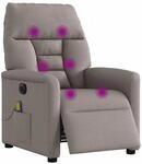 vidaXL Massagesessel Elektrisch Taupe Stoff 3303029