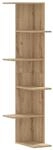 vidaXL Wand-Eckregal Artisan-Eiche 36,5x36,5x140 cm Holzwerkstoff 852635
