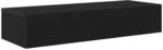vidaXL Wandregal mit Schubladen Schwarz 100x36x19 cm Holzwerkstoff 859987