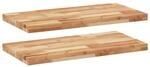 vidaXL Schweberegale 2 Stk 80x40x4 cm Massivholz Akazie &Ouml;lbehandelt 3279636