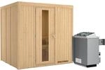 Karibu Sauna-Set Stina inkl. Ofen 9 kW mit integr. Steuerung, Energiespart&uuml;r