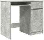 vidaXL Schreibtisch Betongrau 86x49x76 cm Holzwerkstoff 861826
