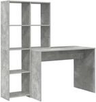 vidaXL Schreibtisch Betongrau 138,5 x 55 x 143 cm Holzwerkstoff 3337252
