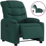 vidaXL Relaxsessel Elektrisch Dunkelgr&uuml;n Stoff 3206633