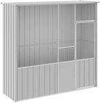vidaXL Voliere Grau 215x78x200 cm Verzinkter Stahl