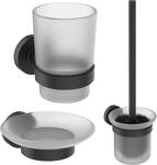 Ideal Standard WC-B&uuml;rste Set IOM mit Seifenschale und Becher Silk Black