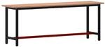 vidaXL Werkbank 220x55x81,5 cm Massivholz Buche und Metall 3188908