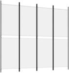 vidaXL 4 Tlg Paravent Wei&szlig; 200x180 cm Stoff 350214