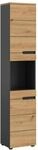 Hochschrank Canu Rechts/Links Montierbar Artisan/Grau 193 cm x 38 cm