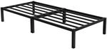 ML-Design Metallbett 90x200cm auf Stahlrahmen mit Lattenrost Schwarz Bettgestell