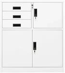 vidaXL B&uuml;roschrank Wei&szlig; 90x40x102 cm Stahl Modell 1