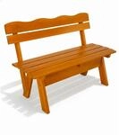 Beautissu Gartenbank Wetterfest Holz 2 Sitzer 120 cm breit Troms&ouml;
