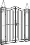 vidaXL Gartentor Schwarz 121x8x150 cm Schmiedeeisen 363432