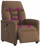 vidaXL Massagesessel Elektrisch Braun Stoff 3303026