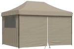 vidaXL Partyzelt Faltbar Pop-Up mit 4 Seitenteilen Taupe 4005026
