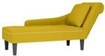 vidaXL Chaiselongue mit Kissen und Rechter Armlehne Gelb Samt 4009778