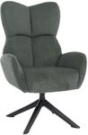 MCW Loungesessel Q54 Drehbar Metall Cord Gr&uuml;n
