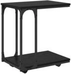 vidaXL Beistelltisch mit Regal Schwarz Eichen-Optik 50 x 35 x 55,5 cm 881179
