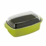 Relaxdays Br&auml;ter Aluguss Gr&uuml;n Antihaftbeschichtet 15 cm x 39,5 cm x 22,5 cm 2,4 kg