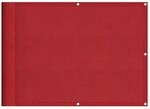 vidaXL Balkon-Sichtschutz Rot 75x800 cm 100 % Polyester-Oxford 42002130