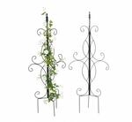 Relaxdays Rankhilfe Stahl Schwarz Freistehend Wetterfest 2er Pack 116 cm x 45 cm x 45