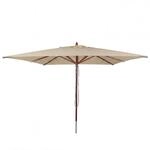 MCW Gastronomie Holz-Sonnenschirm C57b Polyester/Holz Eckig 4x4m Seilzug...