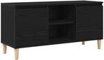 vidaXL TV-Schrank Schwarz 102 x 35 x 50 cm Holzwerkstoff 862584