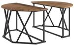 vidaXL Couchtisch Altholz 80 x 80 x 42 cm Ingenieurholz und Stahl 868253